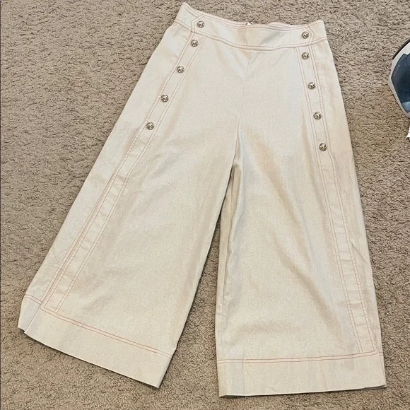 ALICE McCall the LOST PANT high waist wide leg linen culotte ankle pant NWT 8 - Picture 10 of 16